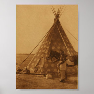Poster Blackfoot indiano da arte do TeePee do
