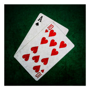 Póster Blackjack 21 ponto - Ace, Dez