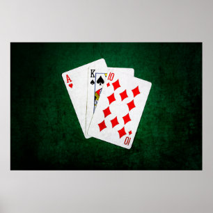 Póster Blackjack 21 ponto - Ace, King, Ten