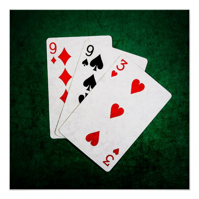 Póster Blackjack 21 ponto - Nove, Nove, Três (Frente)