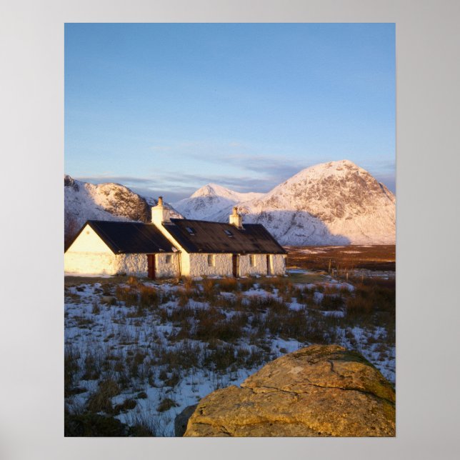 Póster Blackrock Cottage, Glencoe, Highlands, Escócia (Frente)
