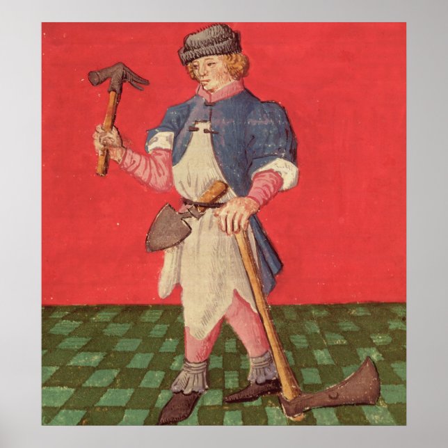 Poster Blacksmith, do "Le Livre des Echecs Moralizes" (Frente)