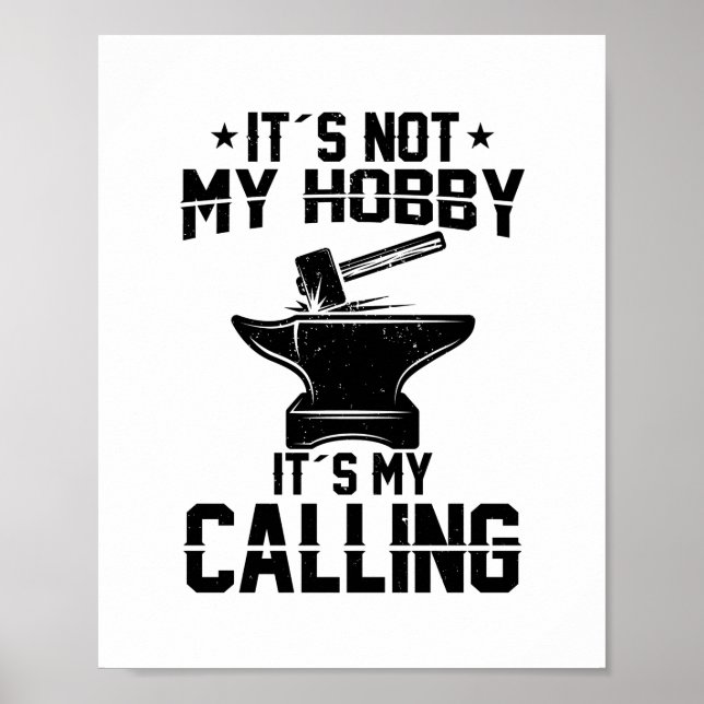 Poster Blacksmith Sayings | Presentes de Artesanato de fe (Frente)