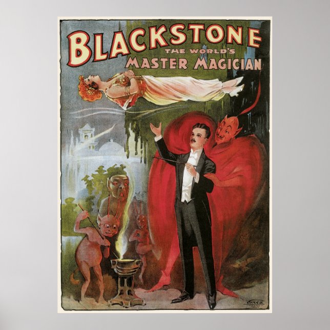 Poster Blackstone, O Mágico Mestre do Mundo, 1934 (Frente)