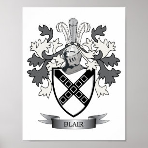 Póster Blair Family Crest Casaco de Armas