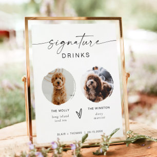 Poster BLAIR Modern Boho 2 Photo Dog Signature Beber