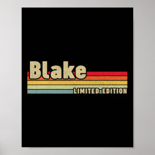 Poster Blake Gift Name Personalizado Birthday Engraçado C