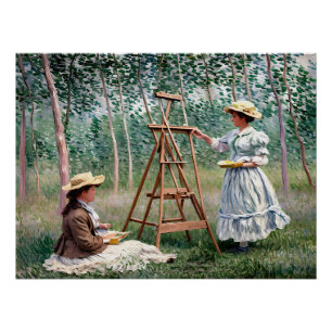 Póster Blanche Hoschedé em Seu Easel