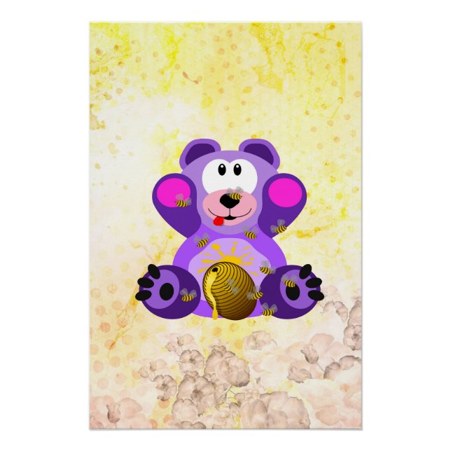 Póster Blauer Honig Bär (Frente)