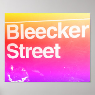 Poster Bleecker Street, Greenwich Village, Manhattan NYC