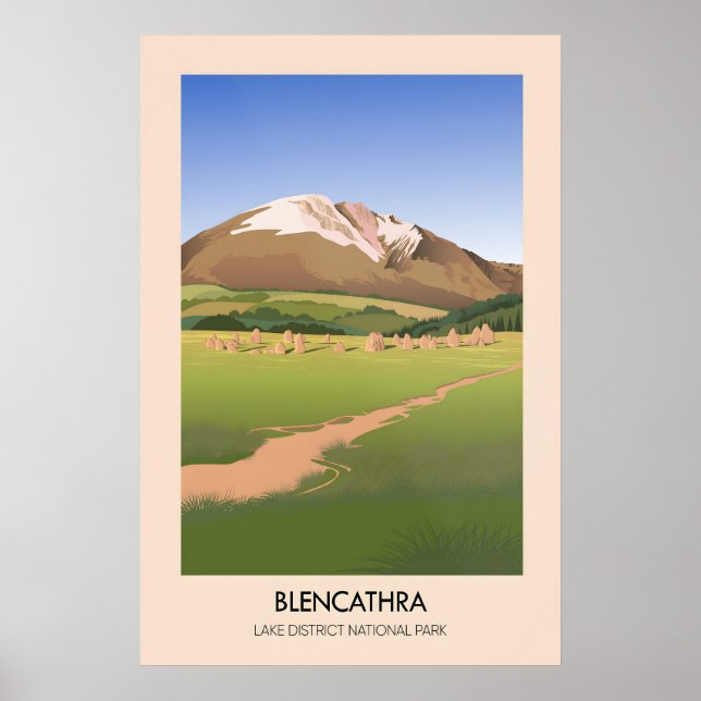 Poster Blencathra Parque Nacional do Distrito dos Lagos V (Frente)