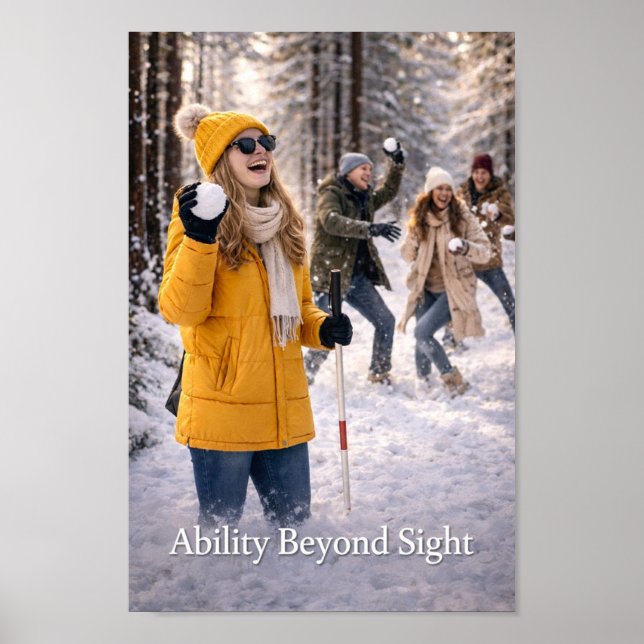 Poster Blind Awareness  Inclusivity Winter (Frente)