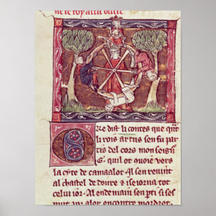 Poster Blind goddess Fortune with King Arthur