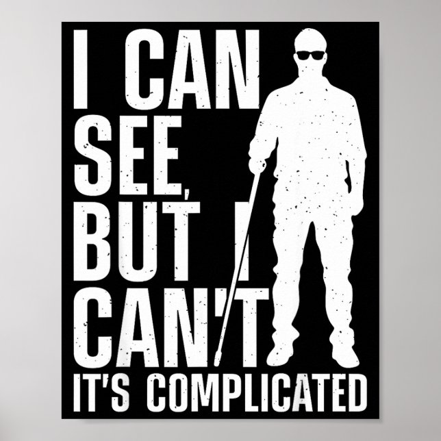 Poster Blind Person Art For Men Women Blind People Sight  (Frente)