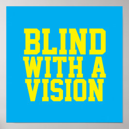 Poster Blind With A Vision Blue