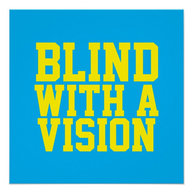 Póster Blind With A Vision Blue (Frente)