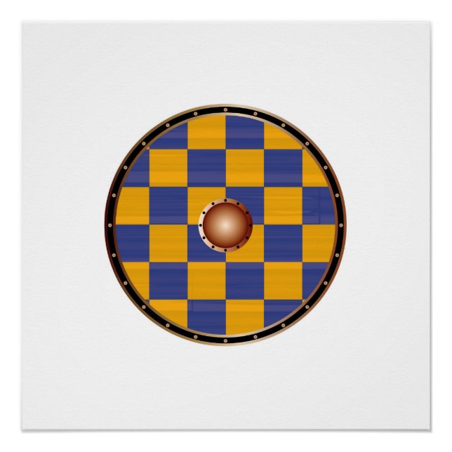 Póster Blindagem redonda com o sinalizador de Surrey (Frente)