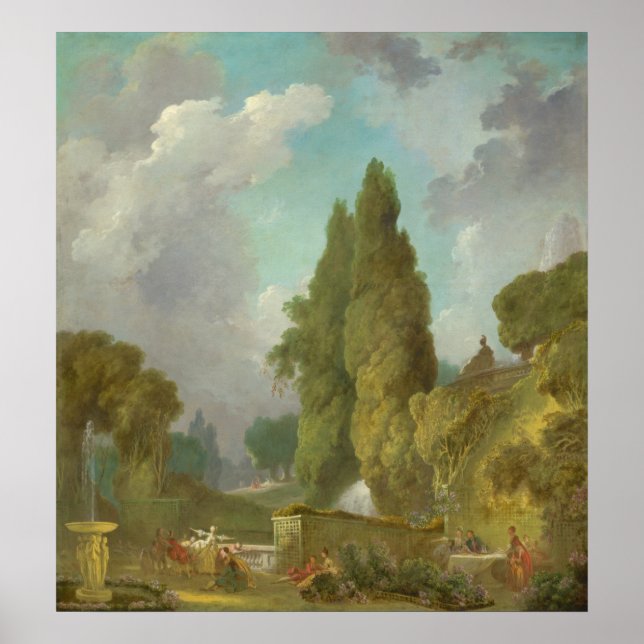 Poster Blindman's Buff - Jean Fragonard Fine Art (Frente)