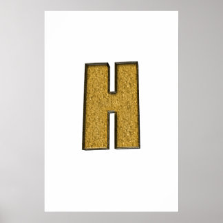 Póster Bling Dourado H