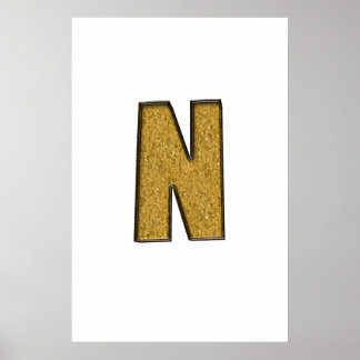 Poster Bling Dourado N