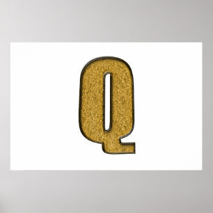 Póster Bling Dourado Q