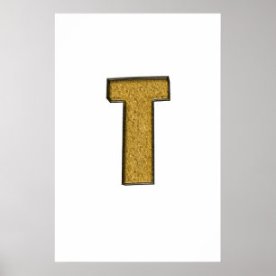 Póster Bling Dourado T