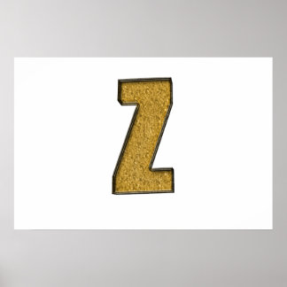 Póster Bling Dourado Z