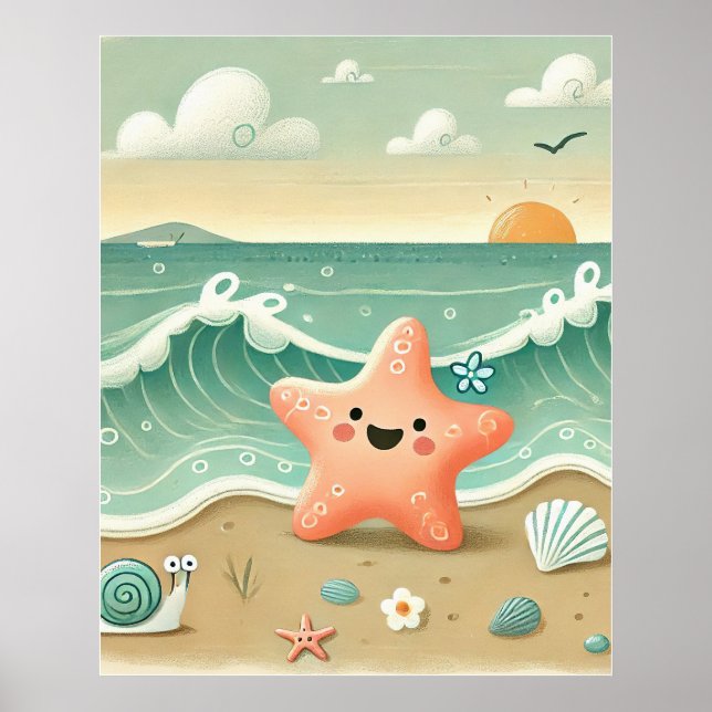 Poster Bliss do Dia da Praia (Frente)