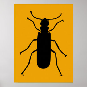 Póster Blister Beetle Silhouette