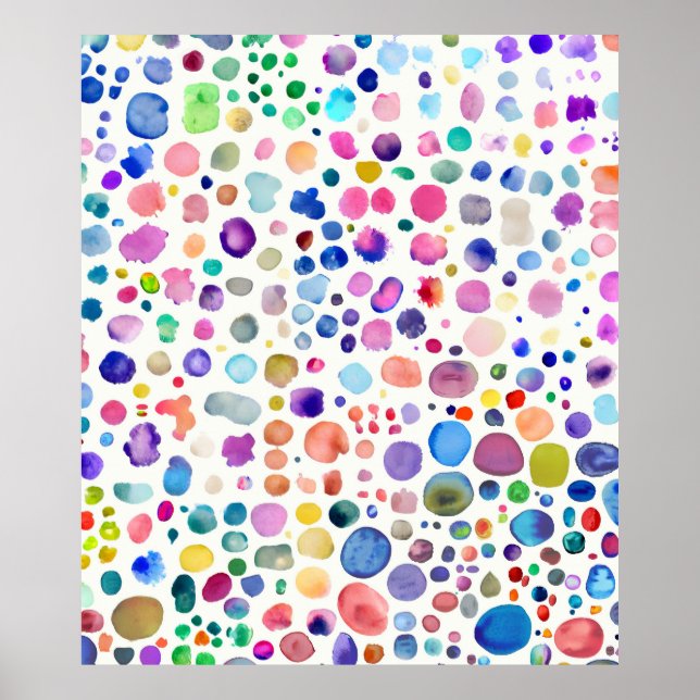 Poster Blobs de Aquarela (Frente)