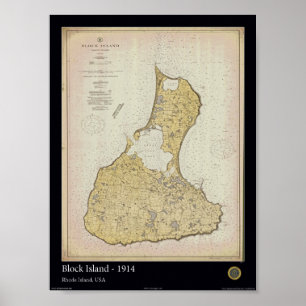 Poster Block Island 1914