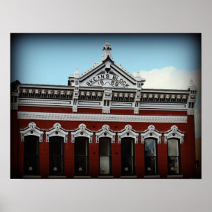 Póster Bloco 1889 Albia, Iowa, de Skean