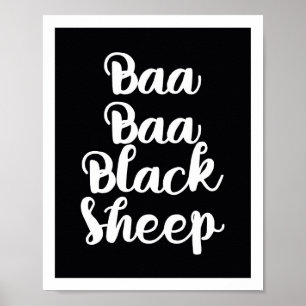 Poster Bloco da cor das ovelhas negras do Baa do Baa