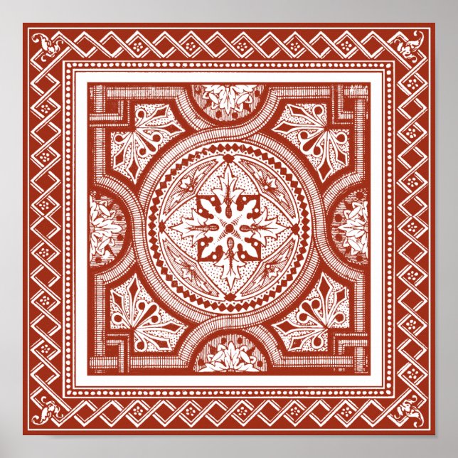 Póster Bloco de Madeira Cinnabar IV (Frente)