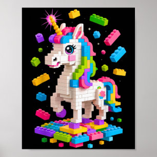 Poster Bloco de Tiques do Construtor Mestre do Unicorn Lo