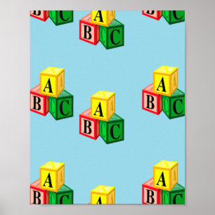 Poster blocos alfabéticos abc