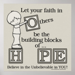 Póster Blocos de construção da HOPE