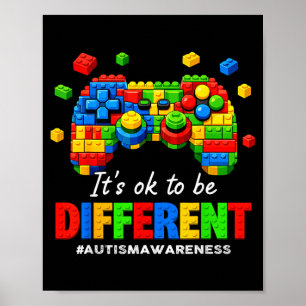 Poster Blocos de Construção de Tijolos de Videogame de Co