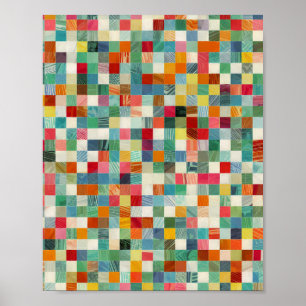Poster Blocos de Cores Vibrantes: Mistura da Teoria das C