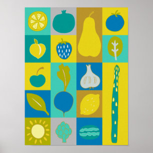 Poster Blocos de vegetais I
