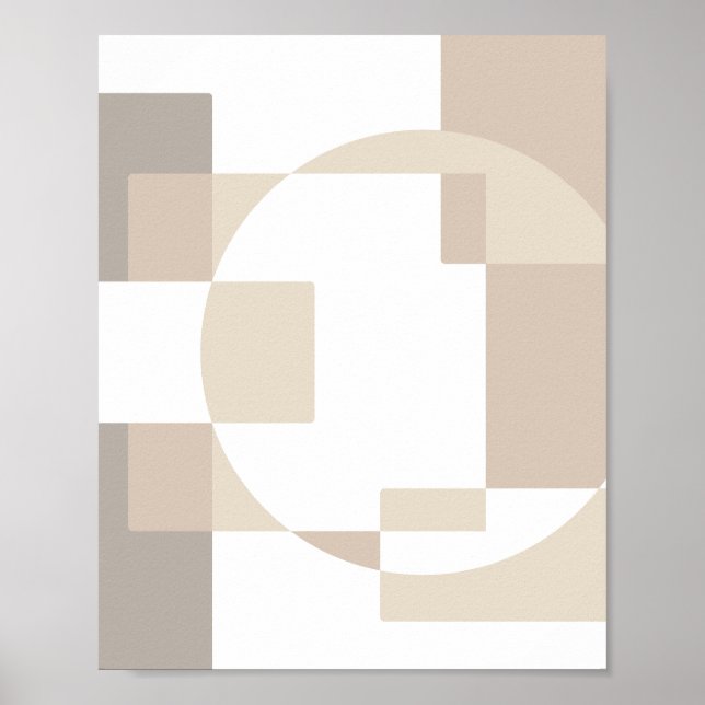 Poster Blocos Geométricos Suaves – Simples e Elegantes (Frente)