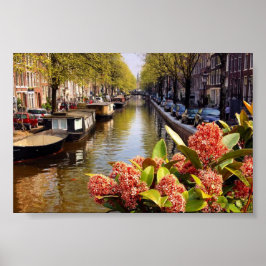Poster Bloemgracht Amsterdam Canal Summer Photo