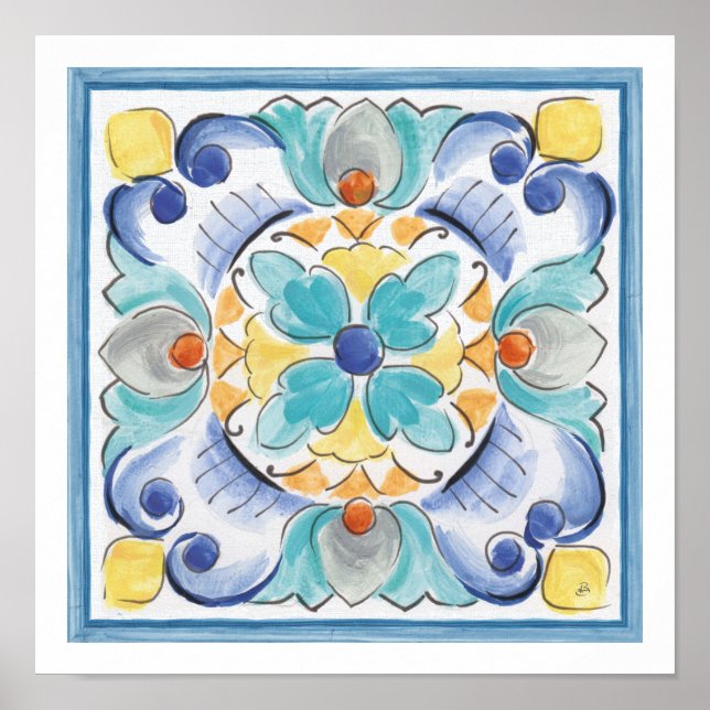 Poster Blogue Azul e Amarelo (Frente)