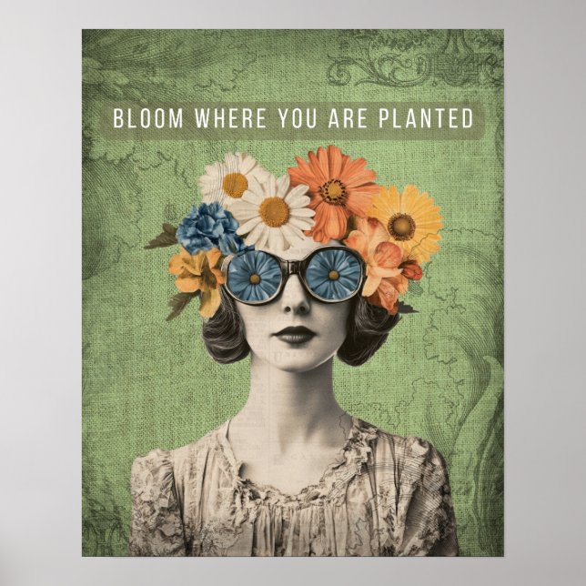 Poster Blogue Onde Plantou Mulher Da Flor Surreal (Frente)