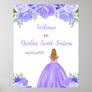 Poster Blonde Hair Princesa Roxo Doce Dezesseis Boas-vind