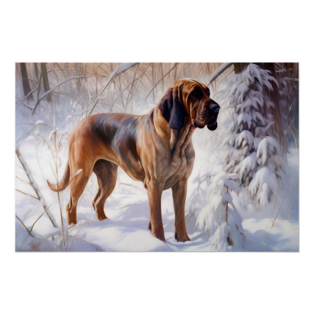 Póster Bloodhound Deixe Nevar Natal (Frente)