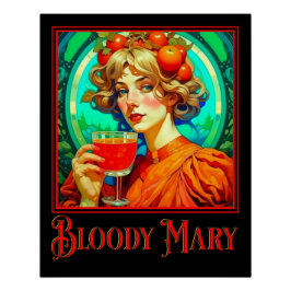 Póster Bloody Mary Art Nouveau