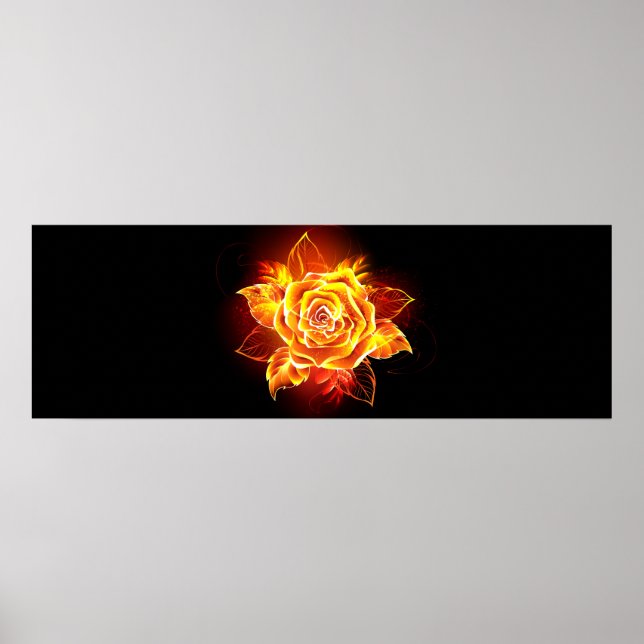 Poster Blooming Fire Rosa (Frente)