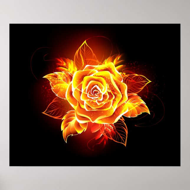 Poster Blooming Fire Rosa (Frente)