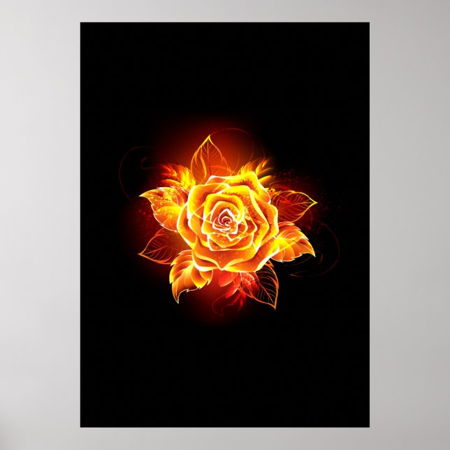 Poster Blooming Fire Rosa (Frente)